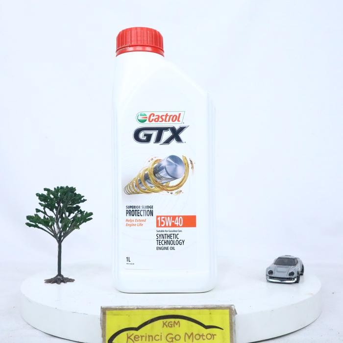 Castrol GTX Bensin SAE 15W-40 1 Liter API SN/CF Oli Mobil Mesin Gasoline Pelumas Synthetic Original