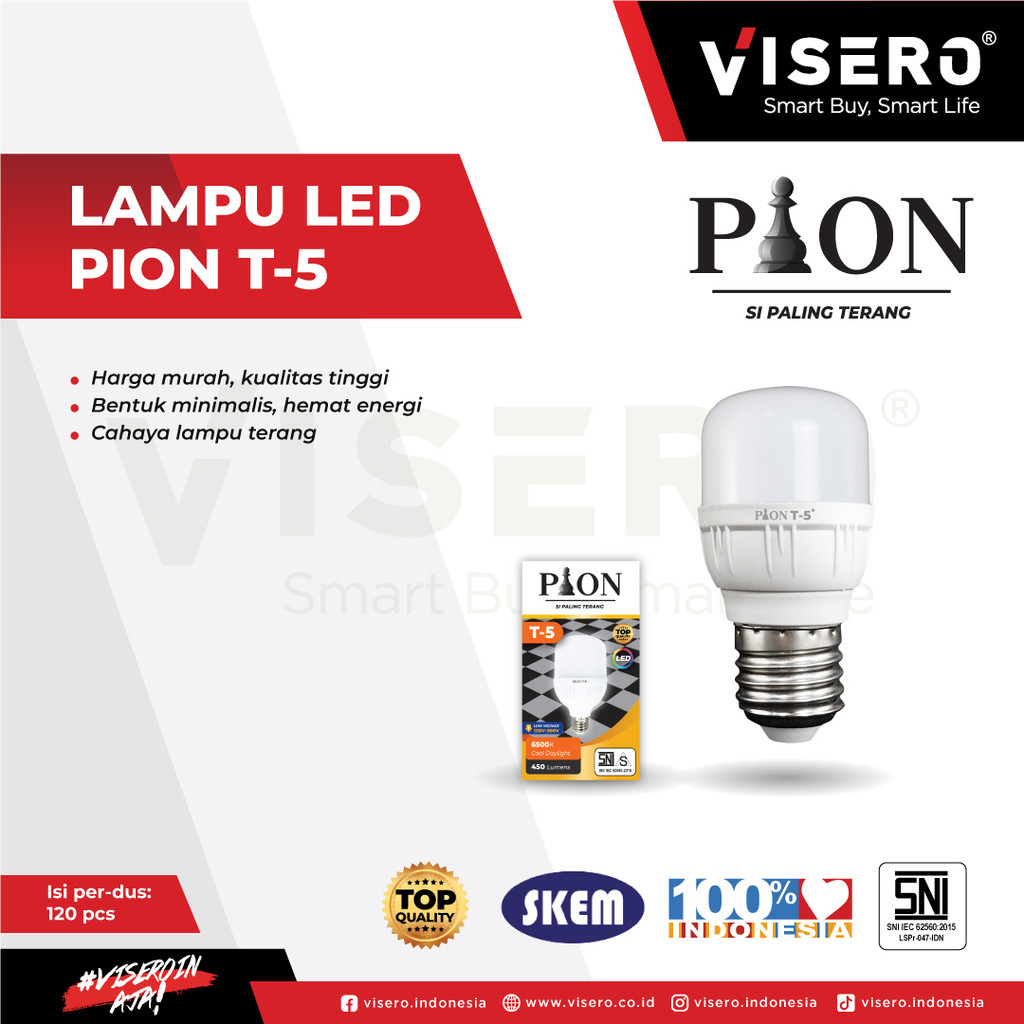 GROSIR PION LAMPU LED 5WATT 10PCS