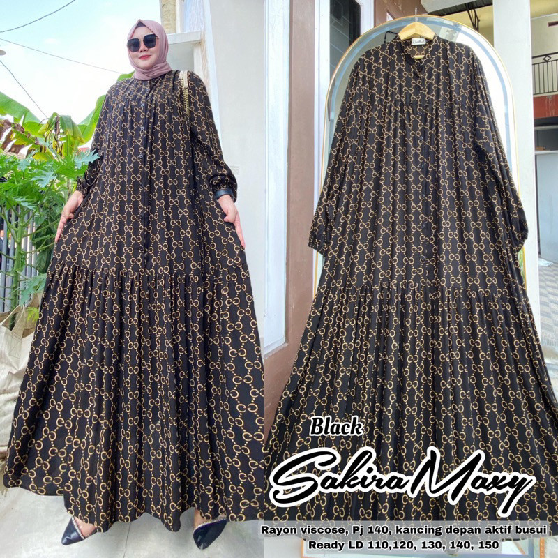 Dinara Lurisa Dress Maxy Gamis Jumbo LD 110 120 130 140 150 Big Size Dress XL XXL XXXL XXXXL 5L Moti