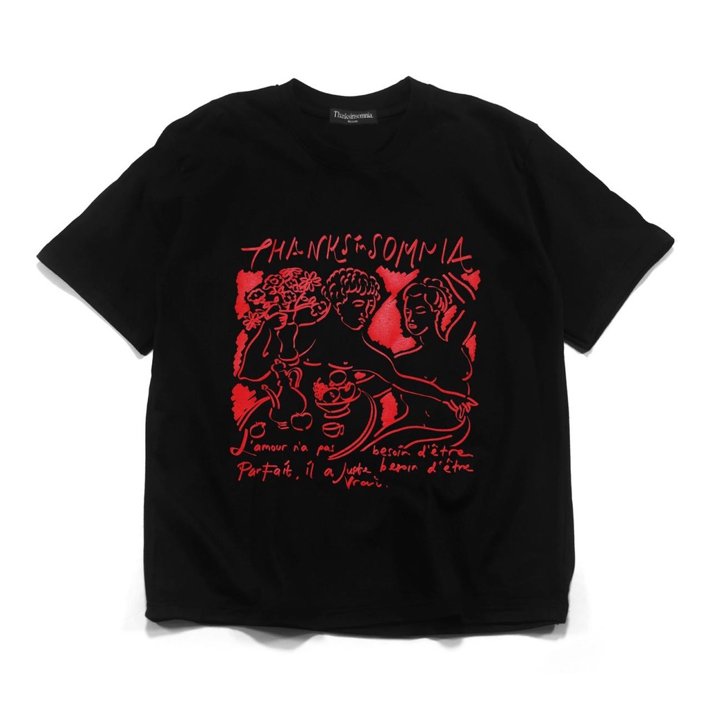 Boxy Fit T Shirt Original Kaos Kaire Black Thanksinsomnia