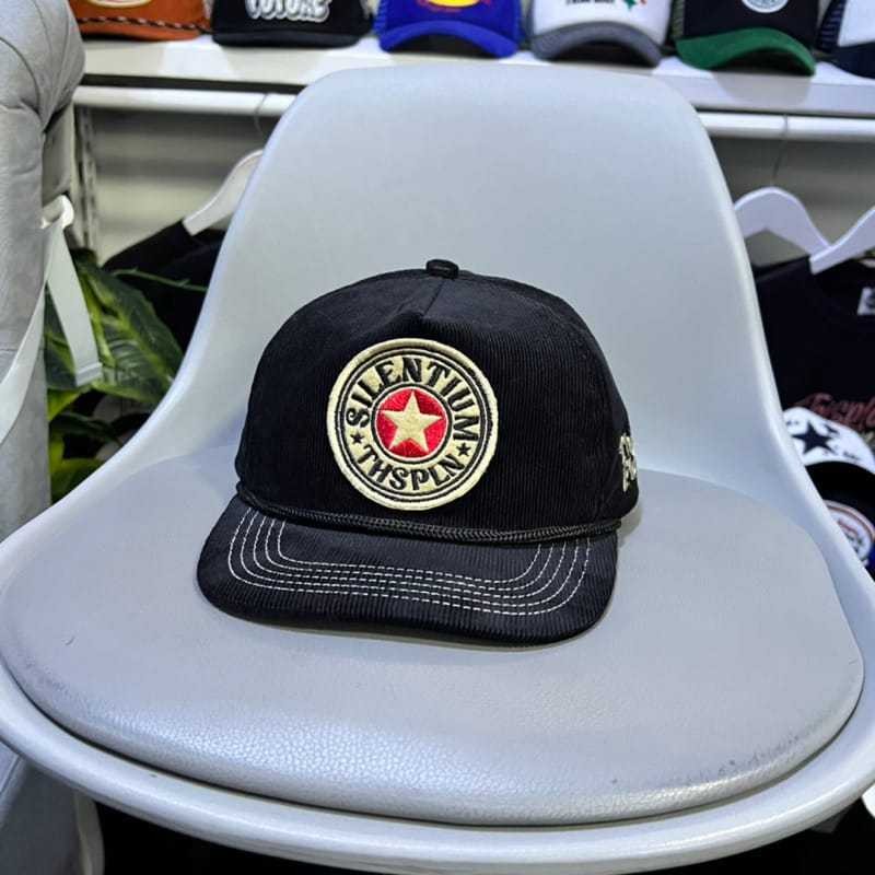 Topi Ropehat Corduroy Black Tebal All Size Thisplan