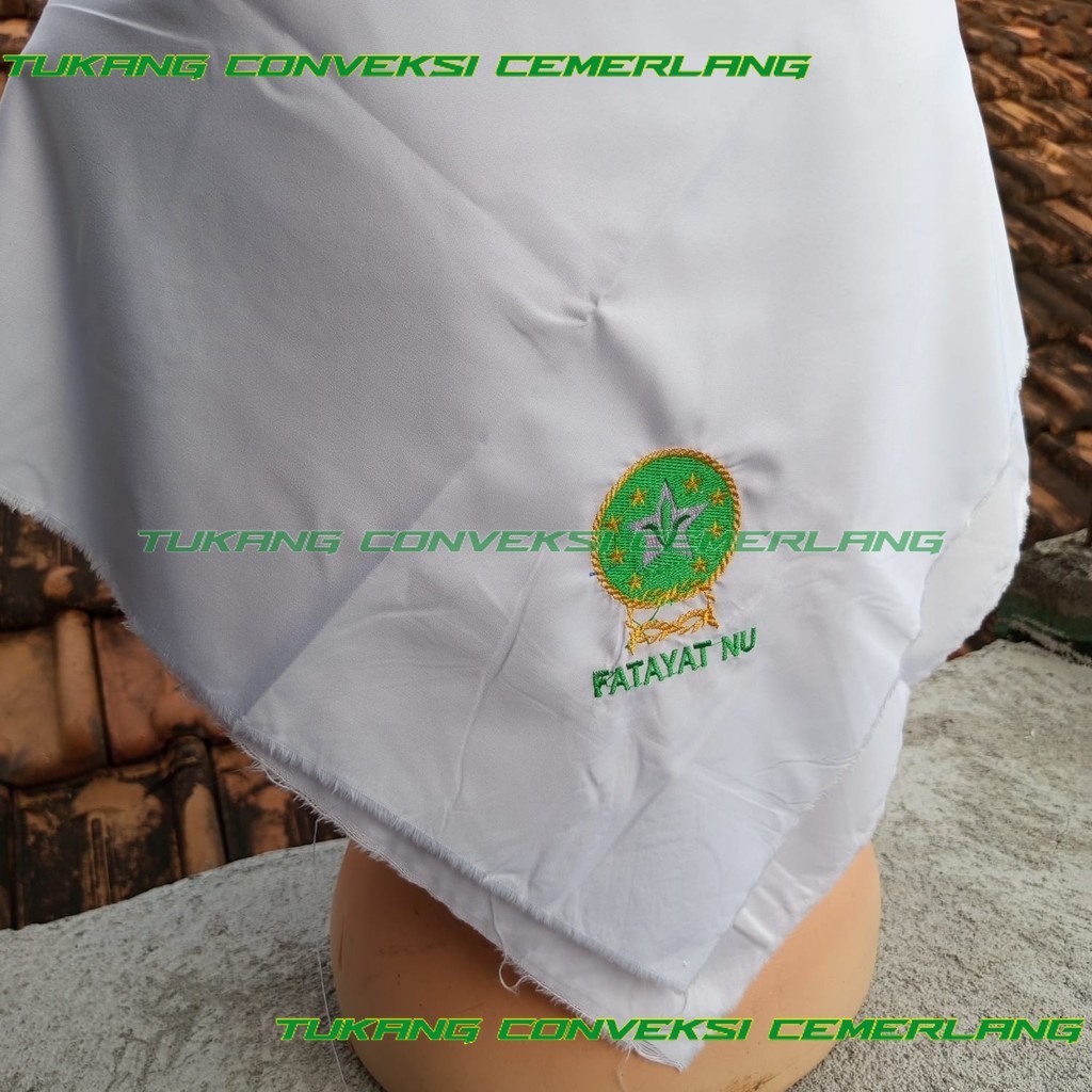 Hijab Logo NU Fatayat Bordir Rapi - Kerudung Segi Empat Fatayat / Hijab Seragam Murah