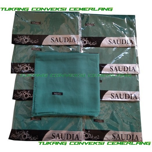 Jilbab Hijab Saudia Warna Hijau Muslimat  | Warna Pkk Hijau Botol Bahan Tebal tidak nerawang