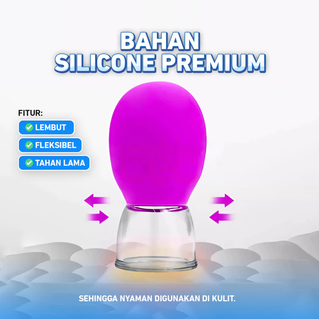 Vakum Alat Pijat Bekam Wajah Kerokan Mata Bahu Silikon