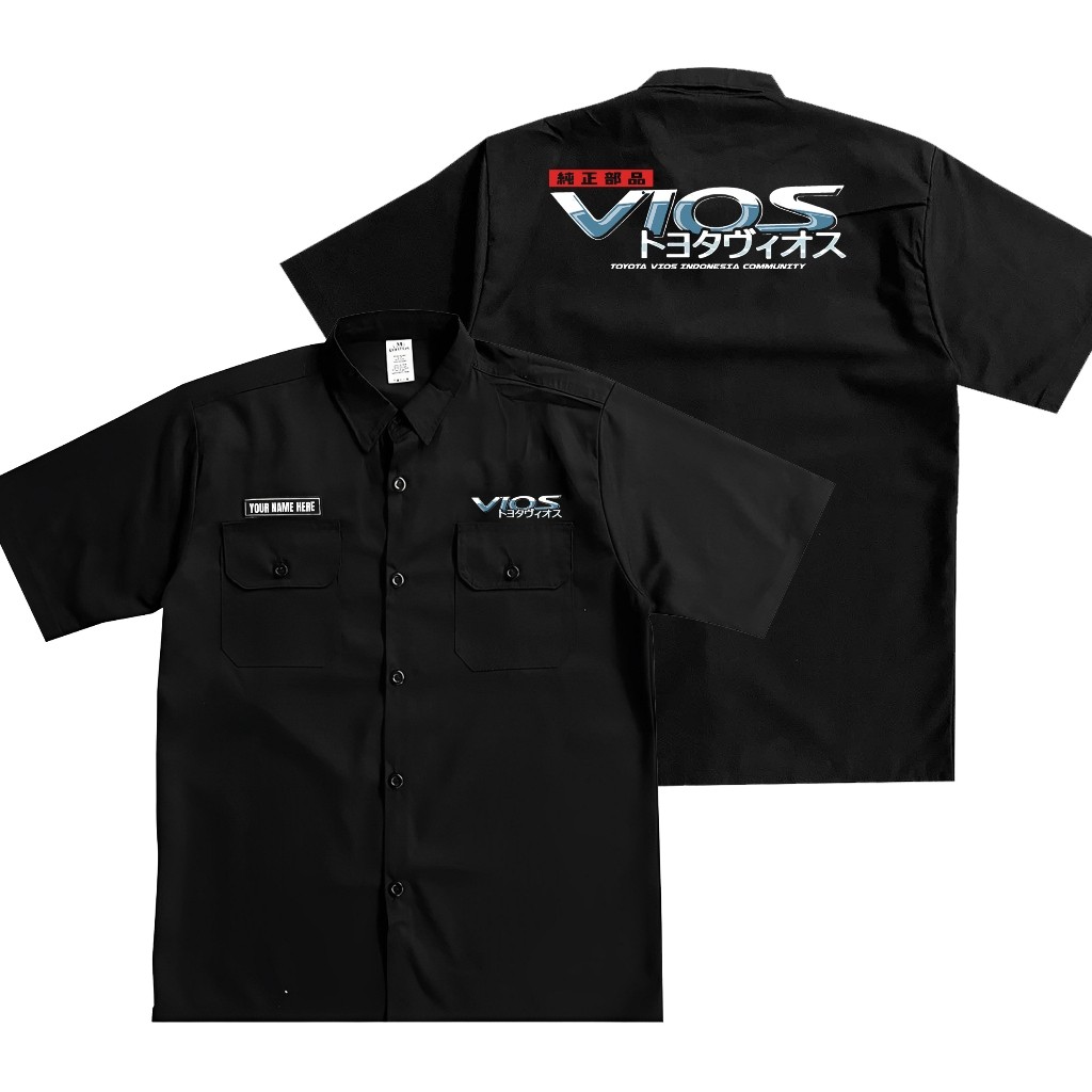 Kemeja TOYOTA VIOS INDONESIA COMMUNITY - DRIVER ENTHUSIAST Fans Merchandise Community Club Unisex Le