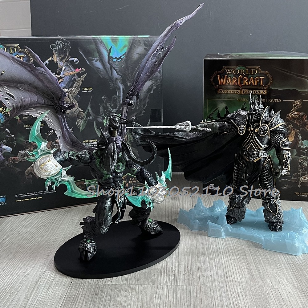 WOW Game Fall of The Lich King Arthas Illidan Stormrage Figure Demon Form Series Action Figure Model