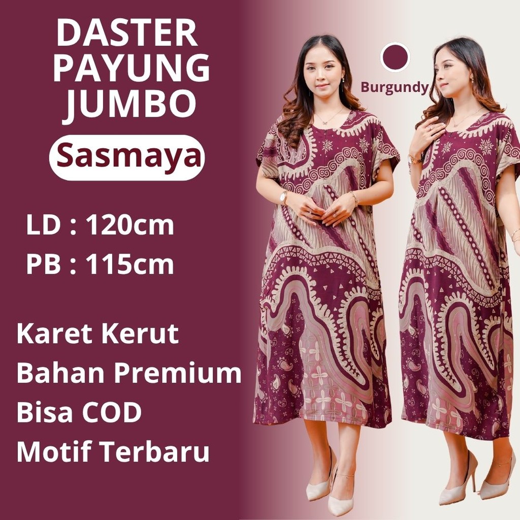 Daster Payung Bumil Rayon Premium Sasmaya Busui Lembut Adem Mewah Nyaman