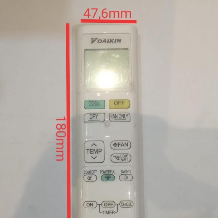 TKH27 Remote Remot AC Daikin Inverter FTKQ15SVM4 1/2 3/4 1 1.5 PK ARC480A35 Original Bekas
