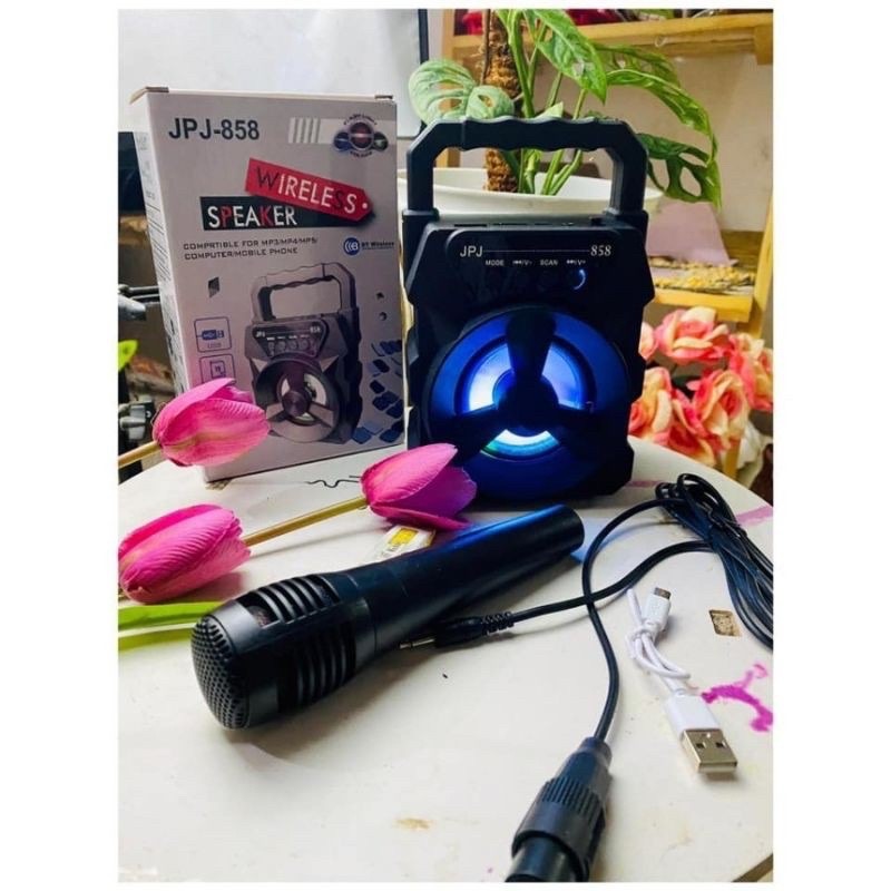cod promo murah paket diskon% SPEAKER BLUETOOTH JPJJ-858 /J-133 Bonus mic karaoke - SPEAKER KARAOKE 