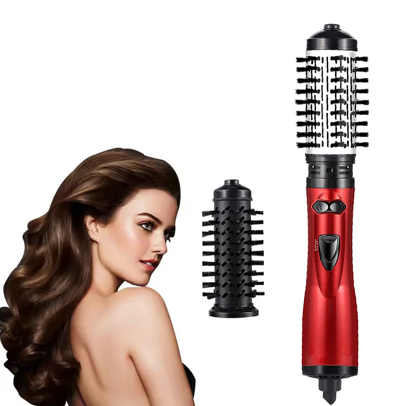 Hair Curler Straightening Brush Ceramic Tourmaline Multi Styler Rotating Hair Dryer With 5 Heat Adju