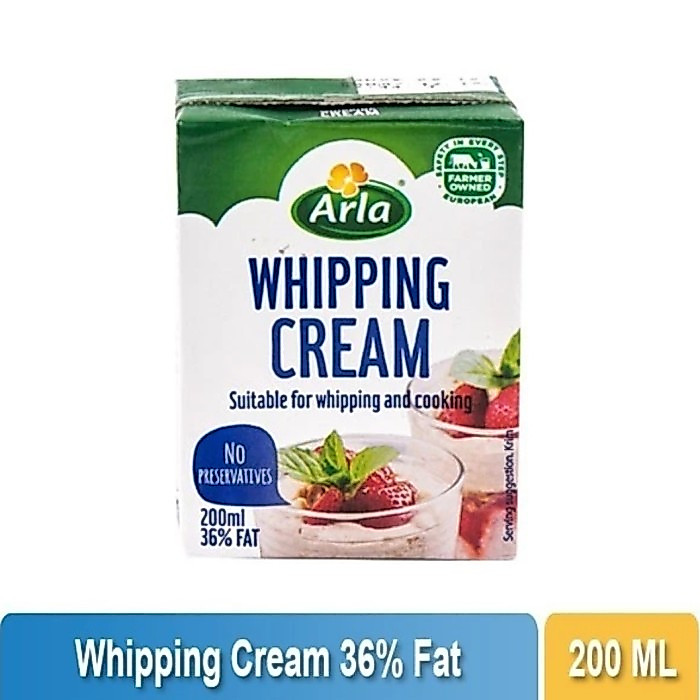 Arla Whipping Cream 200Gr / Whipping Cream Cair Arla 200Gr / Whip Cream Dairy Arla 200Gr