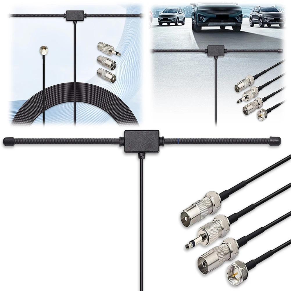 Hidden Adhesive Mount AM FM Radio Antenna FM Radio Antenna FM Sheep Horn Antenna for Vehicle Car Tru