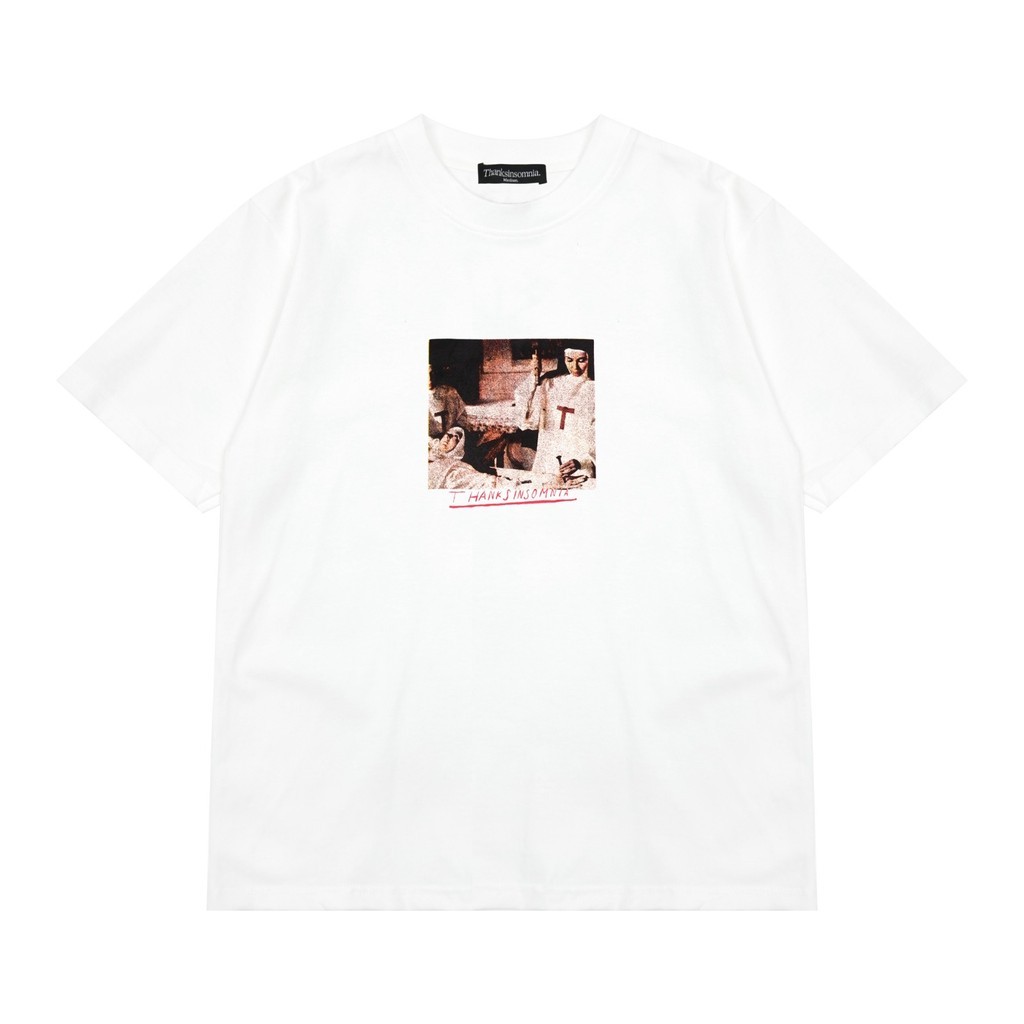 Tshirt Glorielle White Thanksinsomnia Katun Premium