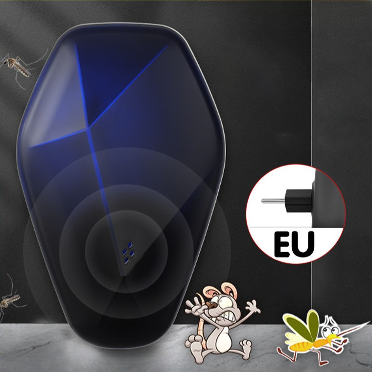 Pengusir Tikus Elektrik Portabl EU Alat Usir Tikus Anti Tikus Suara Ultrasonic Pengusir Tikus