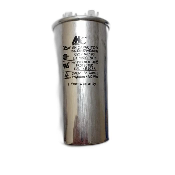 KAPASITOR AC 35UF /450V MEREK MC CAPACITOR COMPRRSOR AC 35 UF/450V MC