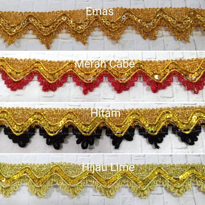 Renda India / Renda Emas 4783 (17 yards - lebar 3.8 cm) - Ungu