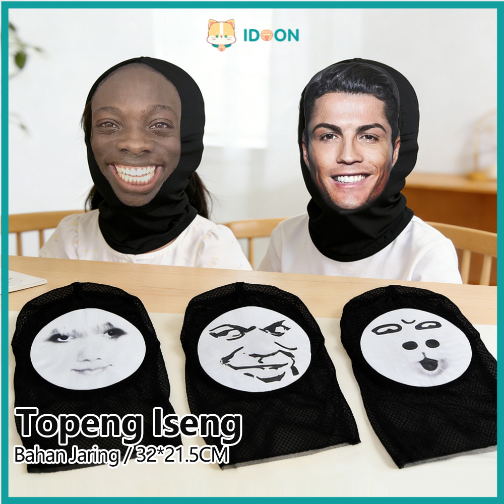 IDOON Topeng Lucu Topeng Ugly Face Lucu 3D Topeng Aktivitas Outdoor Unik