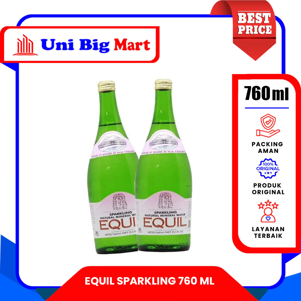 EQUIL SPARKLING MINERAL WATER AIR SODA BOTOL - 760 ml