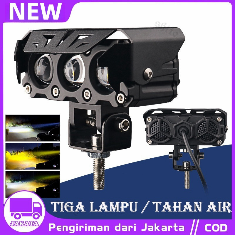 Lampu Tembak Laser Foglamp SQL 3 Mata SQl 3 Mata Q5 Superbright Hi Low Waterproff mobil motor UNIVER