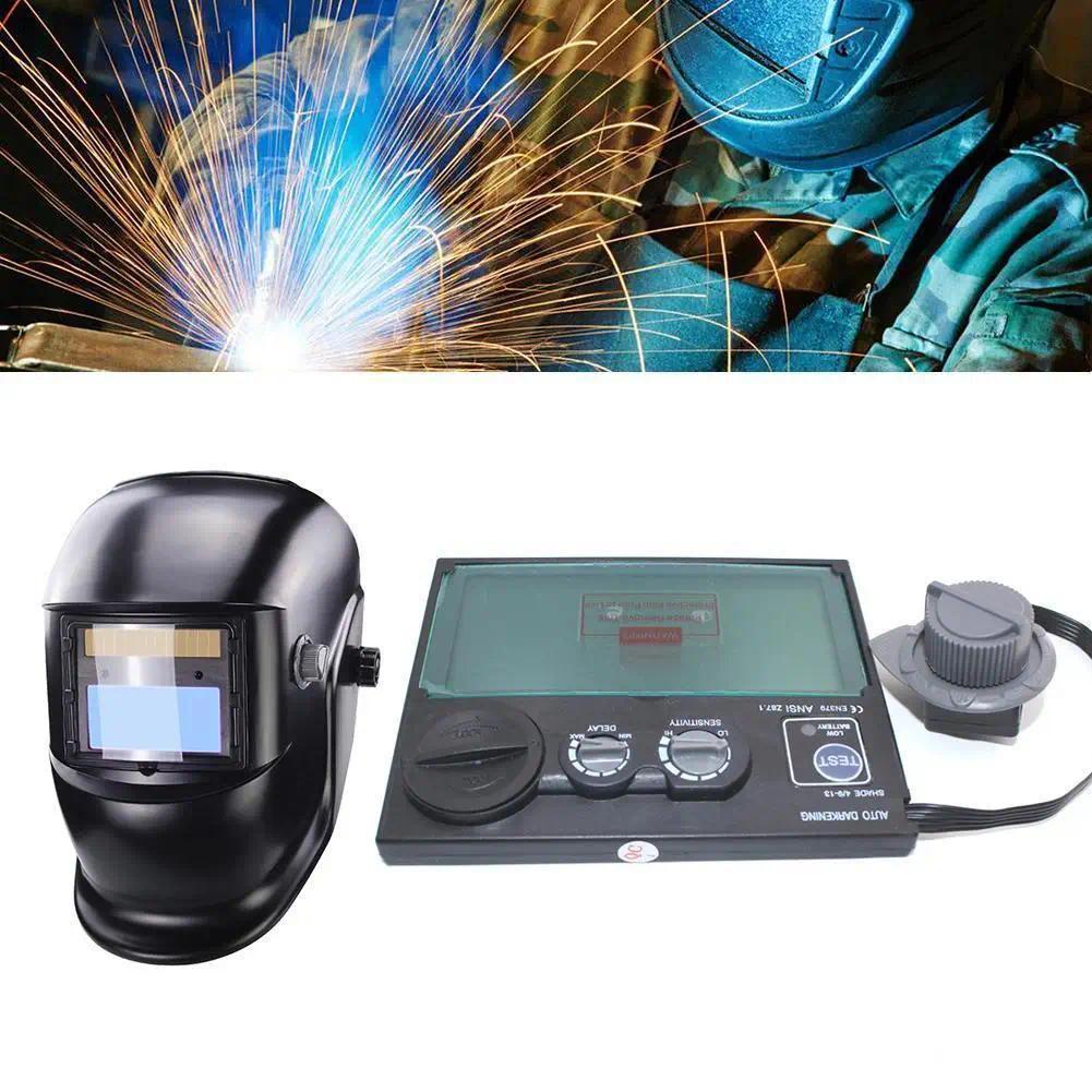 Solar Panel Welder Goggles Filter Auto Darkening Welding Helmet Goggles Lens Replaceable LCD Dimming