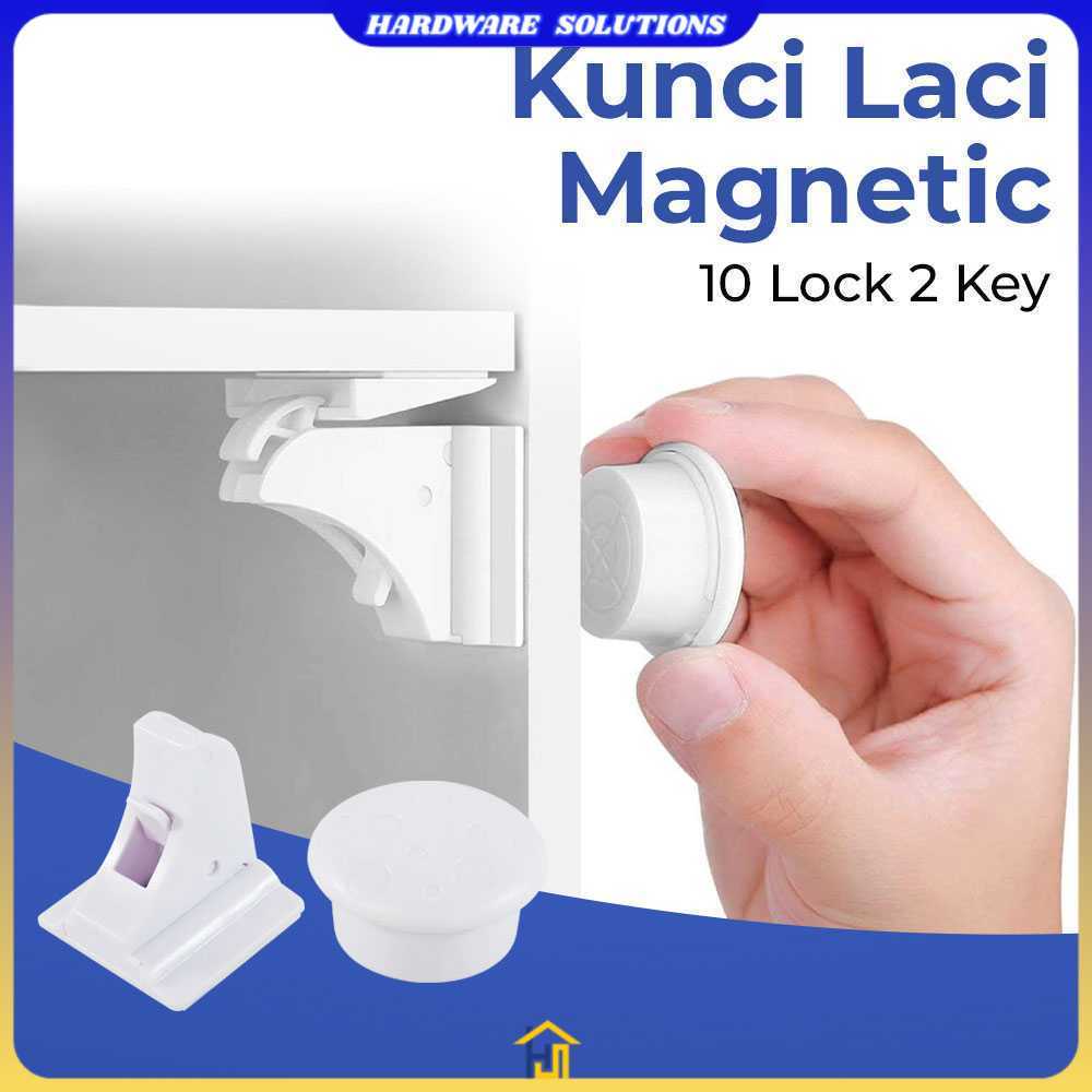 Kunci Laci Lemari Magnetic 10 Lock 2 Key - LK-002-KB