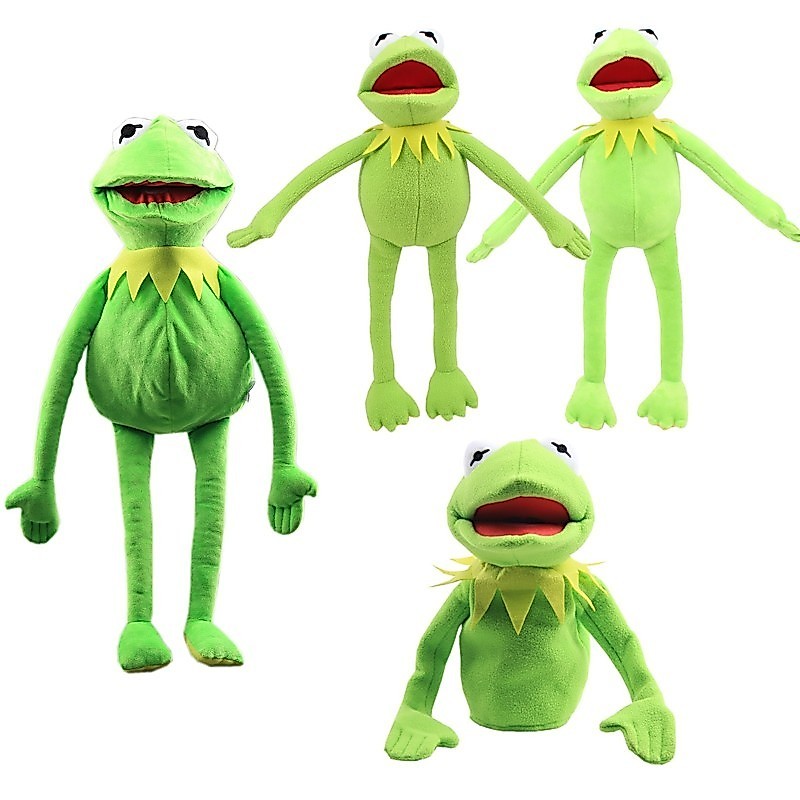Kermit FROG Funny Plush Doll Hand Puppet Schoolbag FROG Animal Plush Toy Big Doll Ventriloquist
