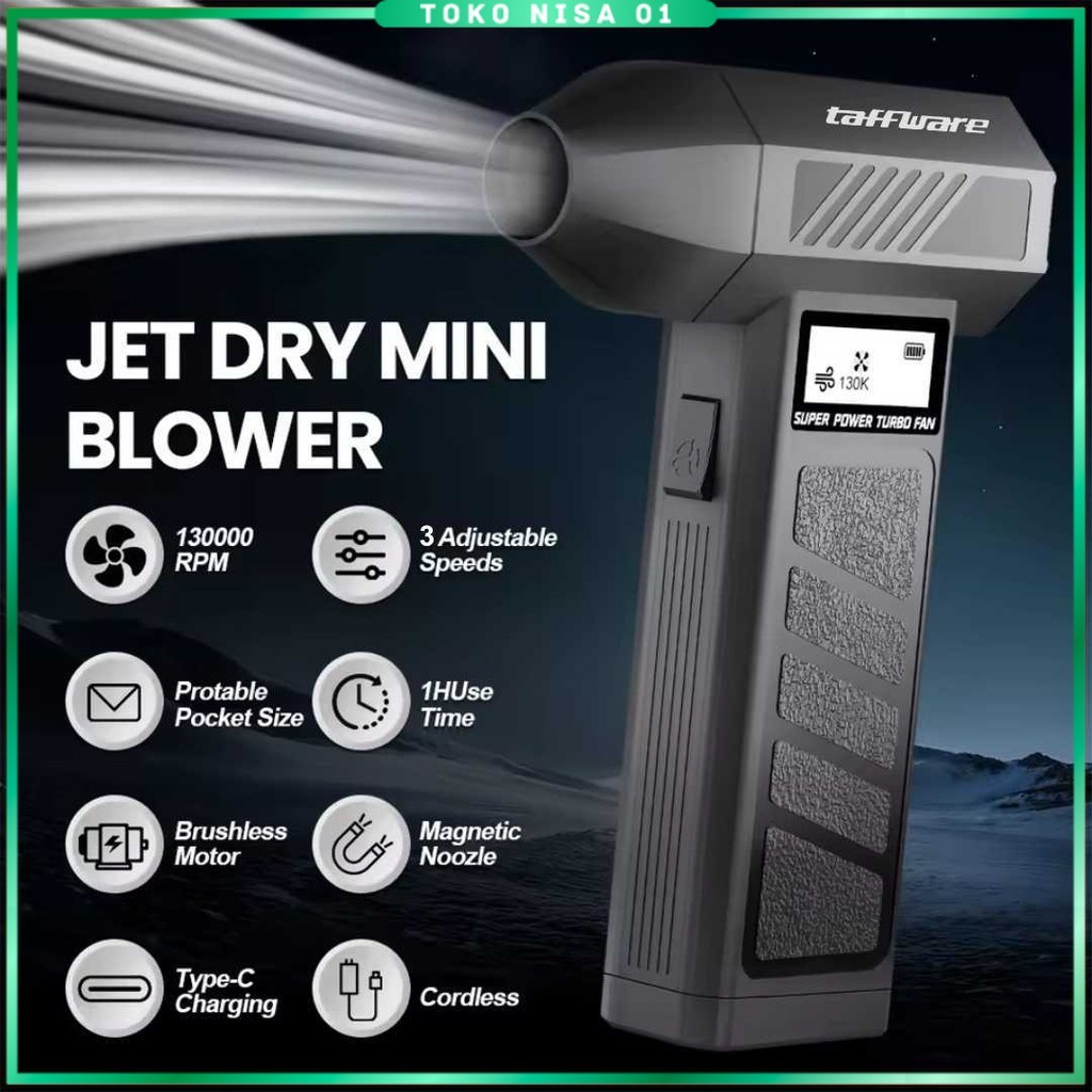Taffware Mini Turbo Violent Air Blower Cordless Jet Portable 130000RPM - PAR-13