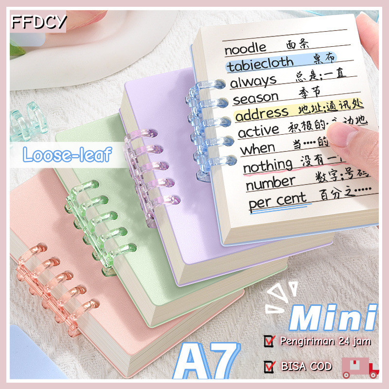 

Warna Solid Notebook Mini Pocket A7 Buku Catatan Memo Buku Harian Perencana Hari Catatan Tempel Portable Alat Tulis