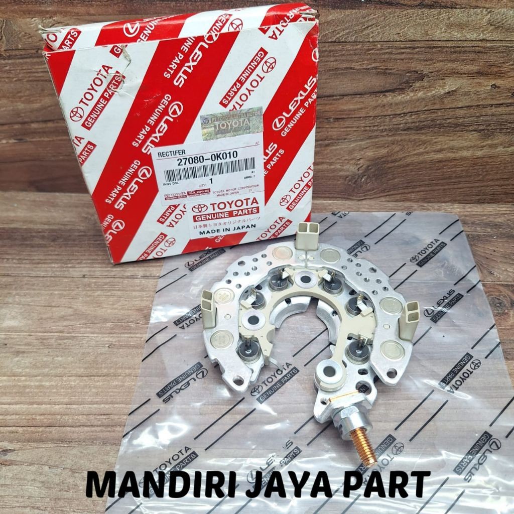 RECTIFER DIODA-DINAMO CAS ALTERNATOR ASSY TOYOTA INNOVA DIESEL FORTUNER ORIGINAL GARANSI 27080-0K010