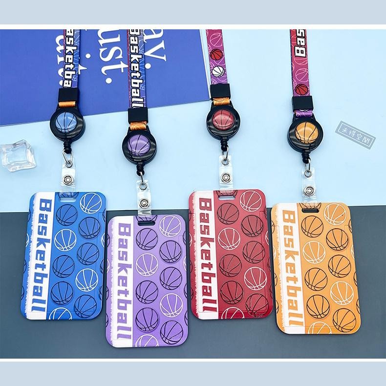 

[LOGU] ID Card Holder Motif Basket dengan Lanyard, Motif Simple Elegant, Tempat Tanda Pengenal Kantor
