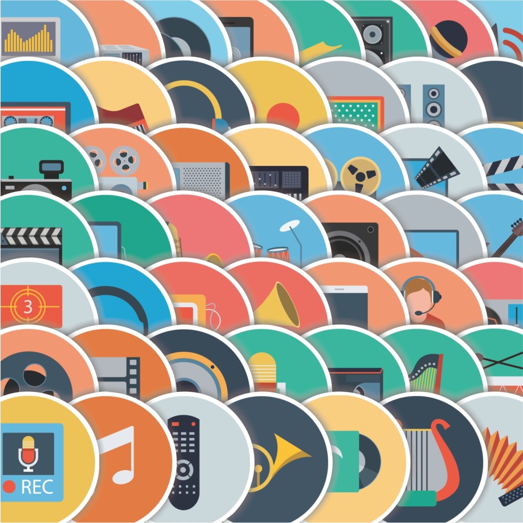 

Stiker Cutting Pack Stiker Ikon Datar Multimedia Isi 100Pcs Series Aesthetic Lucu Keren Untuk Koper Bahan Vynil