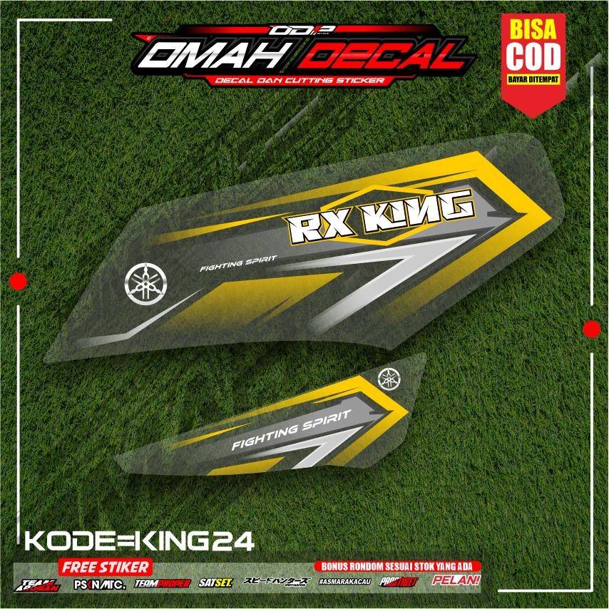 RX-KING Tampil Beda Total: Decal UV Transparan Custom Premium Anti Luntur Ready Stock KING-24