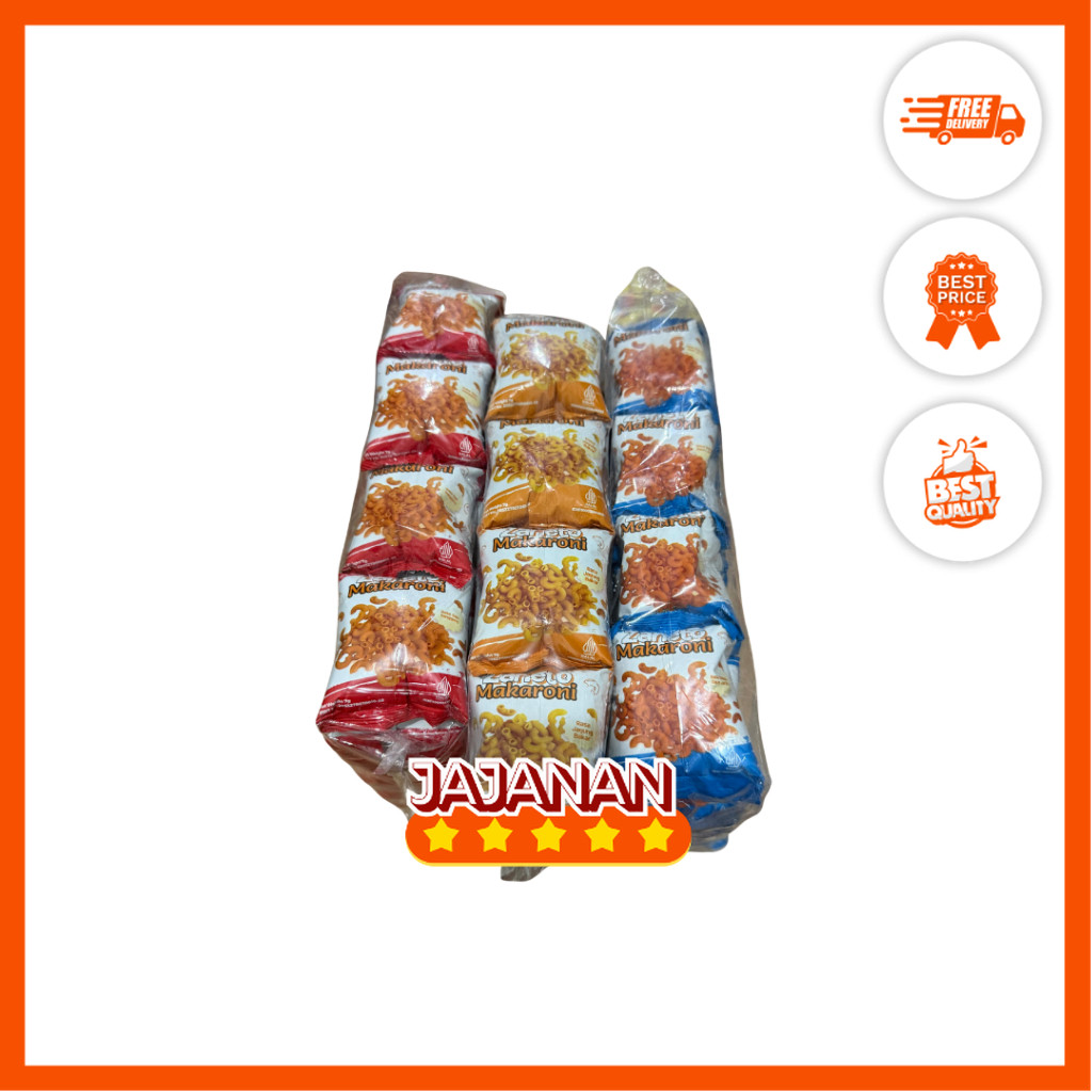 

Zaneto Makaroni Rasa Sapi Panggang/Jagung Bakar/Balado Daun Jeruk isi 20 pcs 7gr | Jajanan Snack Grosir Termurah