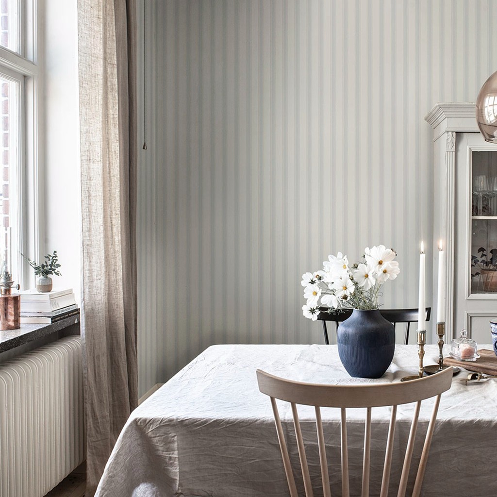 

Gustav Hellblaue Tapete zum Abziehen und Aufkleben, geometrische Streifenmuster-Tapeten für Heimdekoration, Wandkunst, selbstklebend, 50 x 300