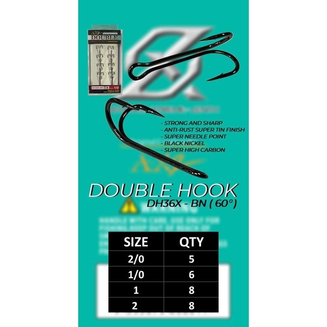 Ori DOUBLE HOOK AXZ DH36X-BN (BLACK NICKEL)