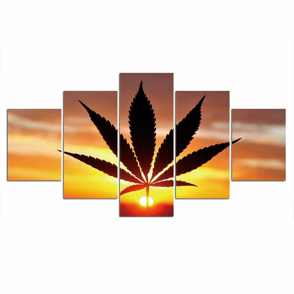 

Sunset Weed Shadow Home Wall Decor Canvas Picture Art HD Print Painting On Canvas for Living Room Unframe