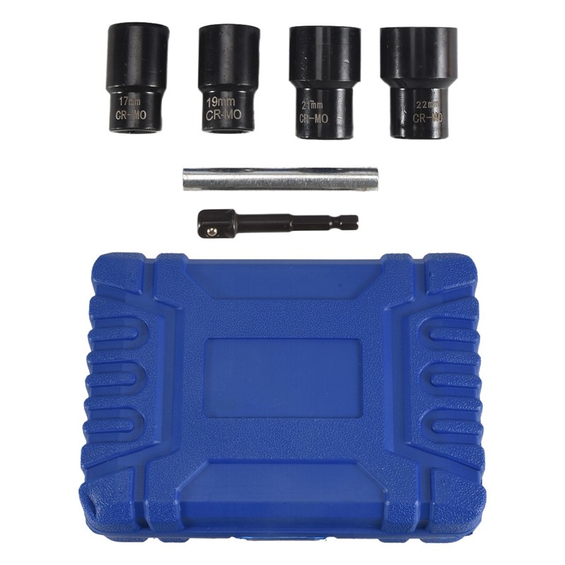 A85Q-Lug Nut Remover Tool, 6 Piece Lug Nut Extractor Set 1/2 Inch Drive, Locking Lug Nut Remover Too