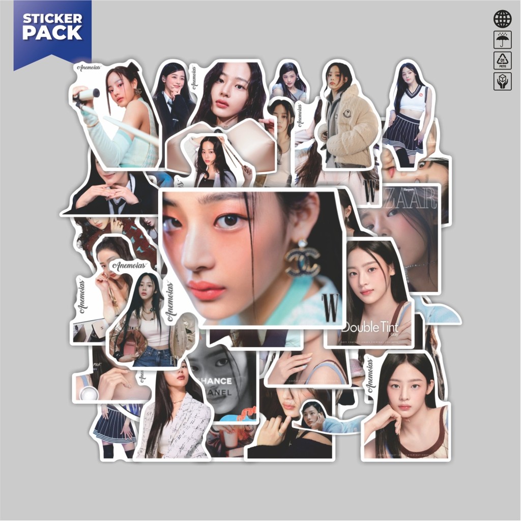 

[100PCS]Stiker Pack Stiker Girl Group New Jeans Minji Aesthetic Vinyl Anti Air Dekorasi Sticker Laptop Buku Journal Koper Helm Casing HP Gitar Helm Skateboard