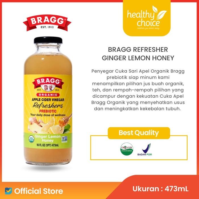 

HOT PRODUK Bragg Organic Apple Cider Vinegar Refreshers Ginger Lemon Honey 473ml