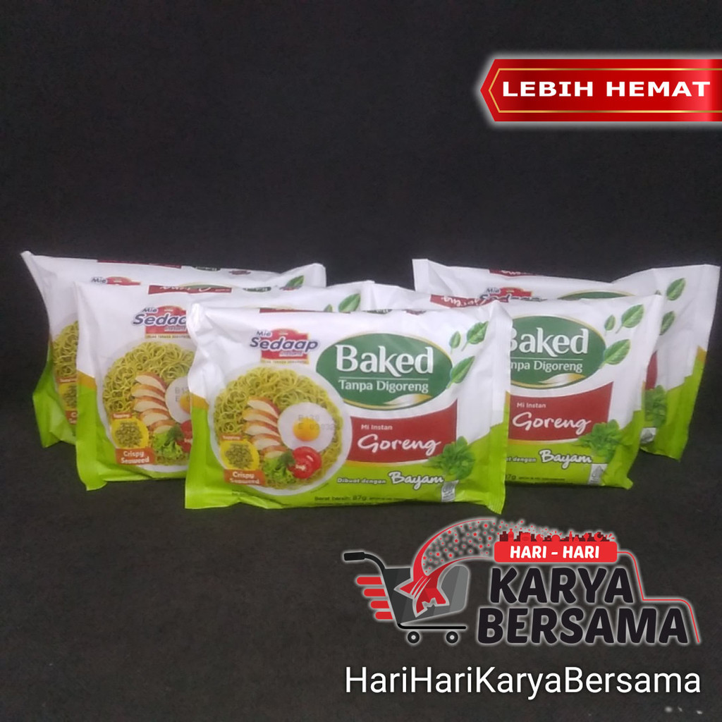 

MAKANAN MI INSTANT MIE SEDAAP SEDAP BAKED GORENG PACK 5'S X 87GR