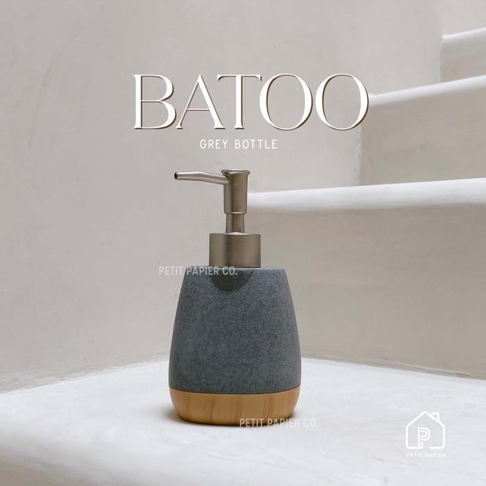 

Petit Papier Co. BATOO Bottle and Cup Botol Sabun Tempat Sikat Gigi - Grey Bottle