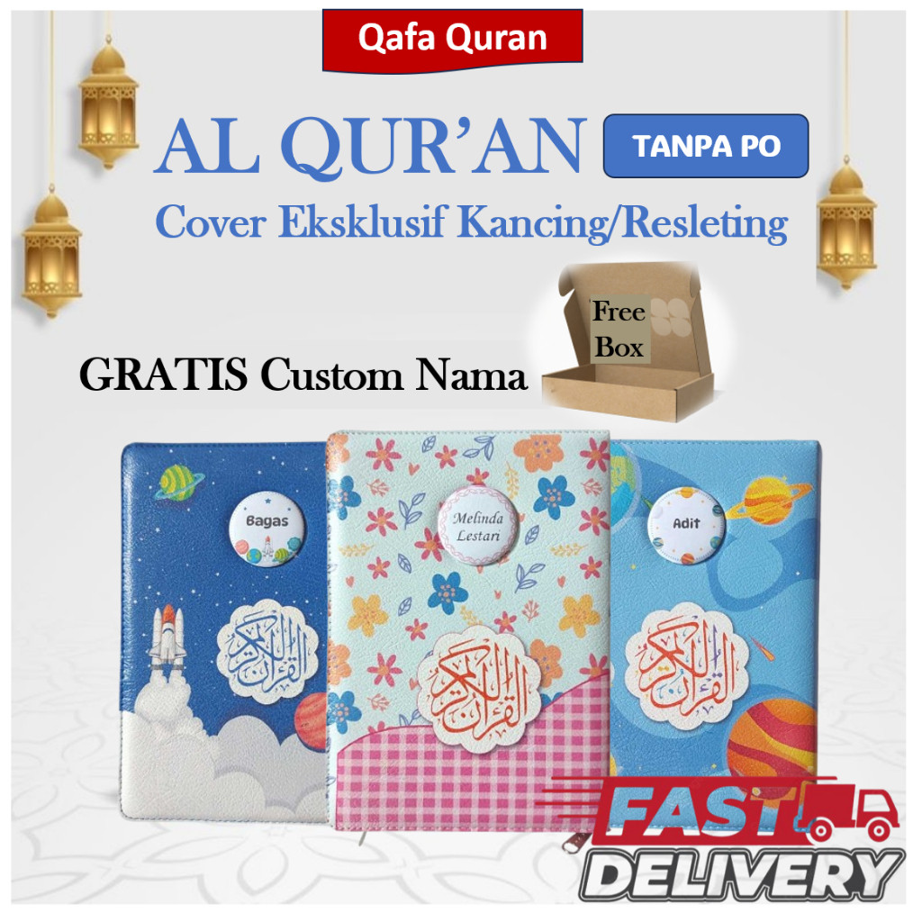 

Al Quran 8 Blok Warna Custom Nama Ukuran A5 Cover Kaleb Resleting / Alquran Custom Nama 8 Blok Warna