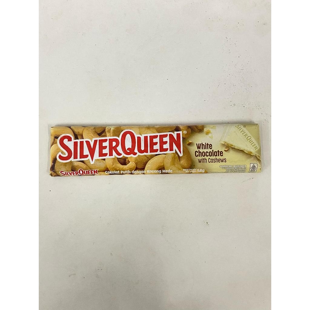 

SILVERQUEEN WHITE CHOCOLATE WITH CASHEWS 58 GR