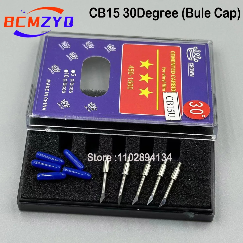 

10PCS Cutting Plotter Graphtec CE5000 CE6000 FC8600 FC8000 Blade CB15 CB15UA-5 Cemented Carbide Blades 30/45/60 Degree