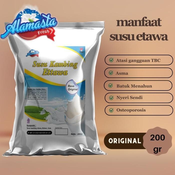

susu kambing etawa PLATINUM 200 gr rasa ori ALAMASTA terapi MASALAH PARU DAN PERSENDIAN