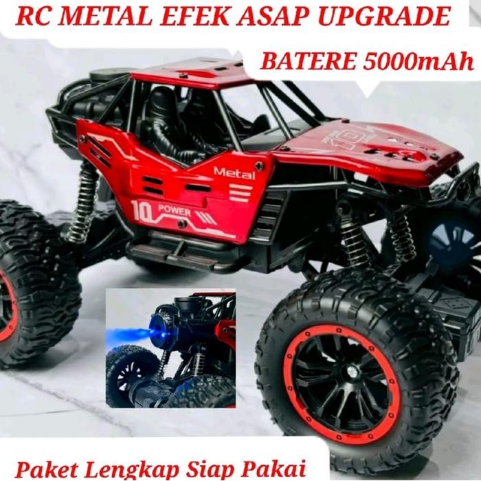 Mainan Mobil Remote Control Off-road Metal Spray Ban Karet Toys Baterai Hadiah - rc spray biru