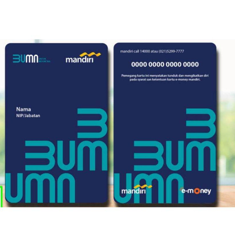 

New Nametag ID Card BUMN BRIZZI FLASH EMONEY / Nametag BRI / Nametag Mandiri / Nametag BTNPremium
