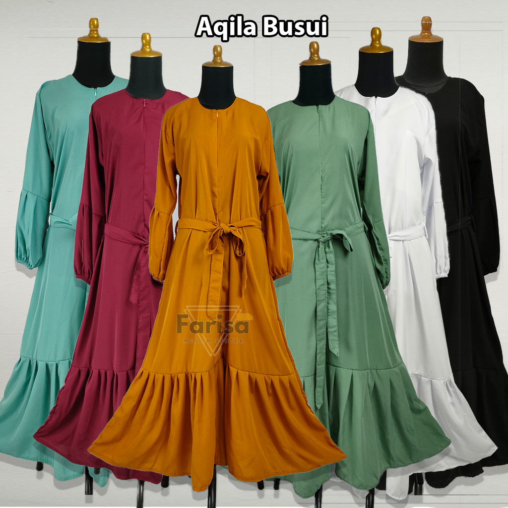 Dress Muslimah Murah Cantik COD Dress Hitam Polos Panjang Abaya Dubai Collection Gamis Wanita Kekini