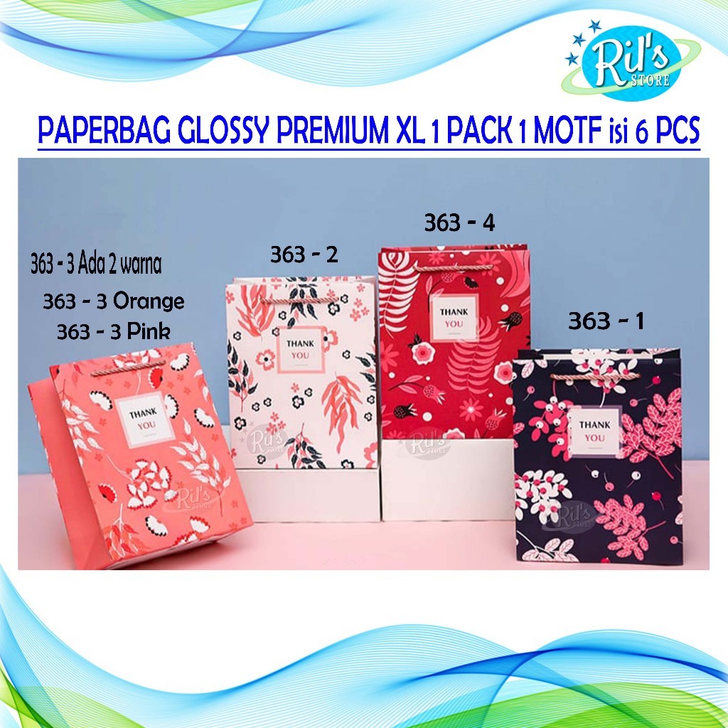 

PAPERBAG GLOSSY PREMIUM XL 30x43 CM - PAPERBAG PARTY - KADO - TAS XL BAGUS 30 X 43