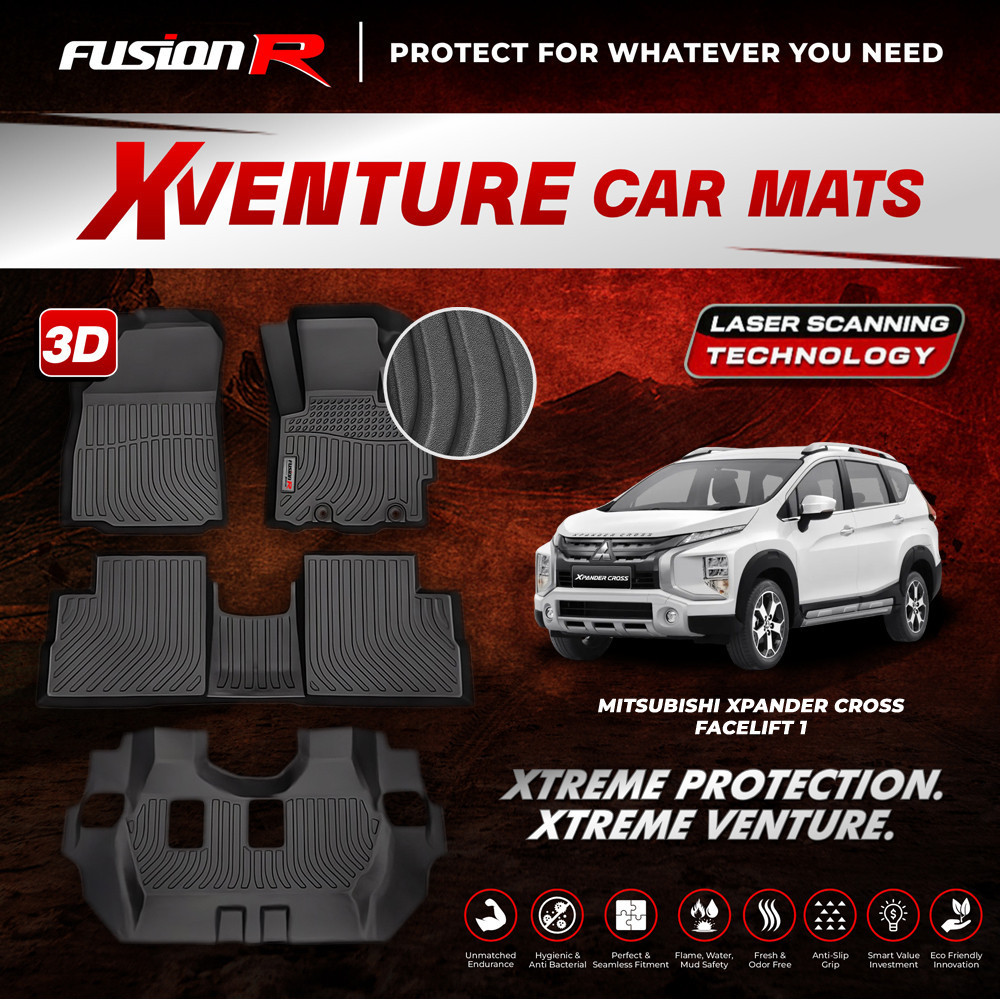 Fusion R Karpet Mobil 3D Xventure Mitsubishi Xpander Cross Karpet Lantai Mobil Fusion R Custom Car F